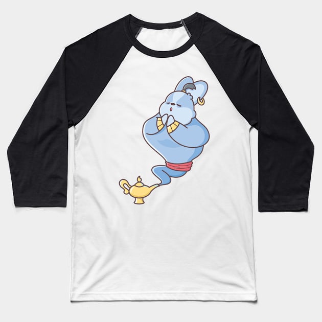 Magic Lamp Corgi Baseball T-Shirt by XEENYEE